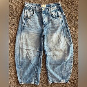 We the Free Good Luck Mid rise Barrel Jeans, NWOT, 27 short